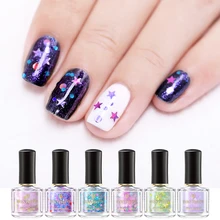 BORN PRETTY 6 мл голографический Лак Блеск опал звезды блестки DIY Дизайн ногтей маникюрный лак