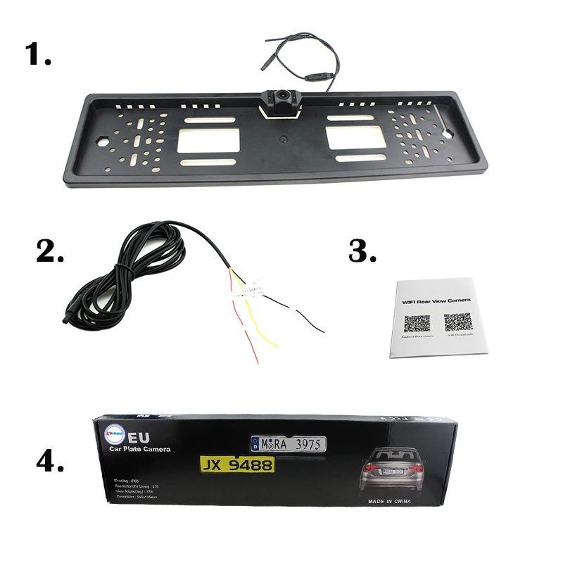 Wi-Fi резервная камера ночного видения, Wi-Fi камера заднего вида с автомобилем, Европейская Россия, рамка номерного знака для Android iPhone