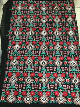 

High quality african french tulle lace Renda 100% cotton material African embroidery print best selling party dress 5 yard/lot