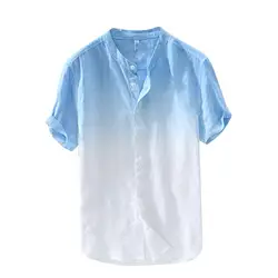 Womail 2019 Новое поступление рубашка модная Высококачественная Летняя мужская крутая и тонкая дышащая рубашка с воротником, окрашенная