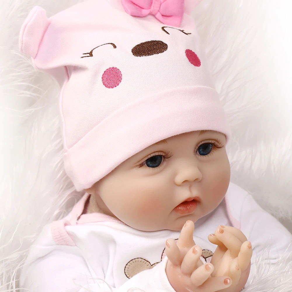 NPK 55 см Reborn Baby Doll ручная работа мягкие силиконовые детские куклы для девочки