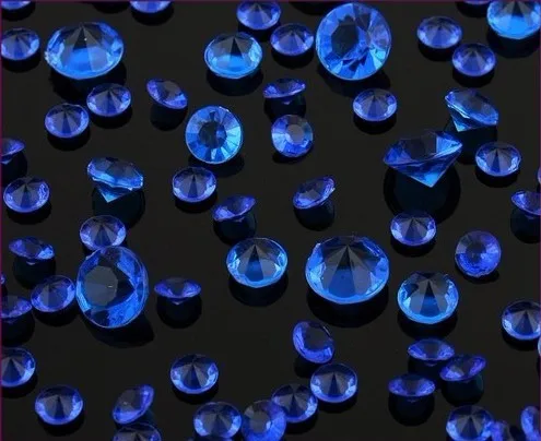 

1000pcs/lot 4.5mm Acrylic Royal Blue Crystals Table Scatter Diamond Confetti For Wedding Bridal Show Decoration