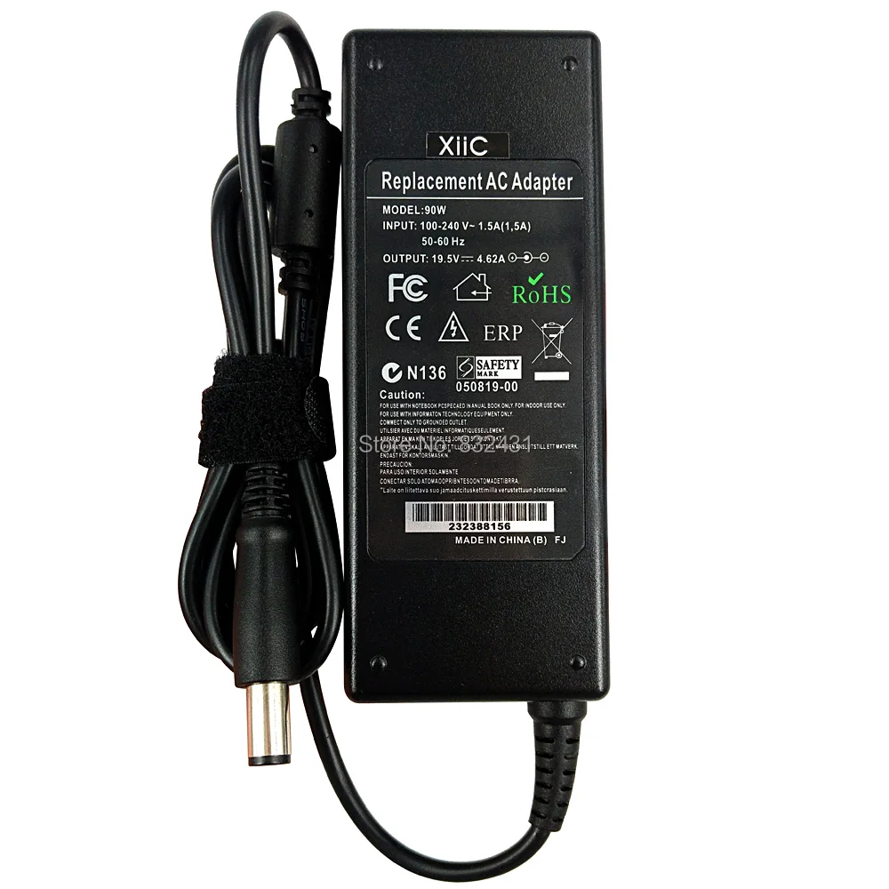 XiiC 19,5 v 4.62a адаптер переменного тока для ноутбука Dell Latitude N5110 N5010 E6420 N7010 совместимый с 19,5 V 3.34A зарядное устройство 7,4*5,0 мм 90w