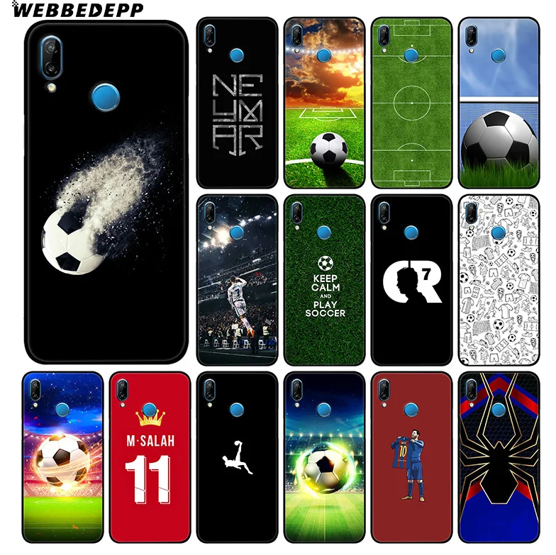 

WEBBEDEPP Football Soccer Ball Soft Case For Huawei P30 P20 Pro P10 P9 Lite 2017 P Smart 2019 & Nova 3 3i Y9 2019