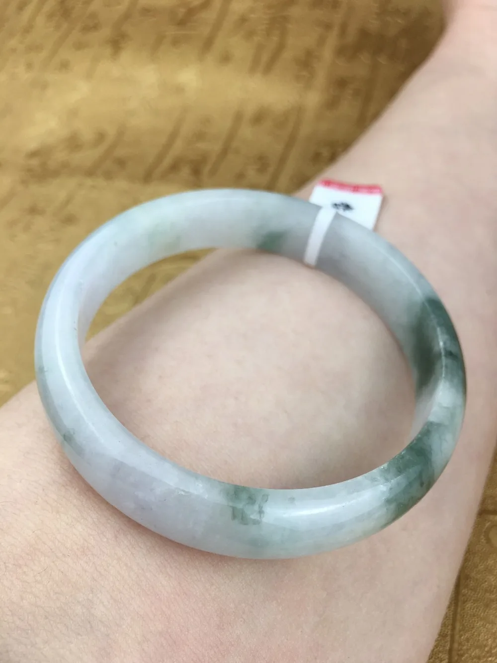 

Send A certificate natural Jadeite bracelet Natural light purple two-color 54-61mm female Princess bracelet Jewelry gift