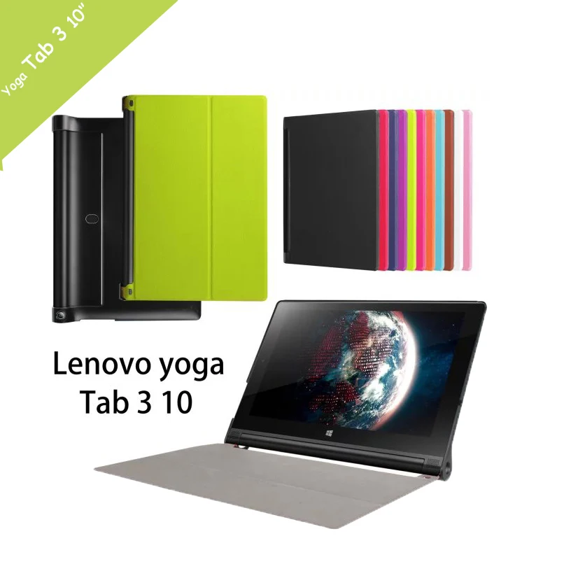 

For Yoga Tablet 3 10.1 Tablet Case for Lenovo Yoga Tab 3 10.1 X50F X50M X50L Magnet Tablet Leather Cover Case+Screen Film+Stylus