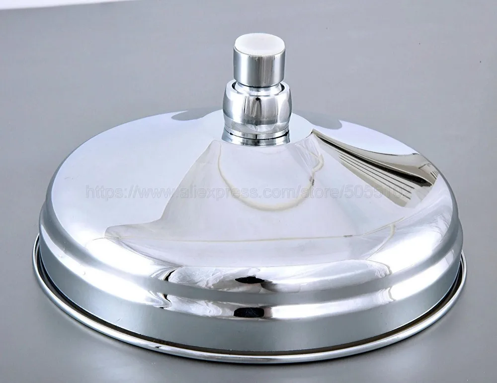 

New 8 inch Polished Chrome Round Bathroom Rain Shower Head Bathroom Accessaraies & Wall Mounted Shower Arm zsh236