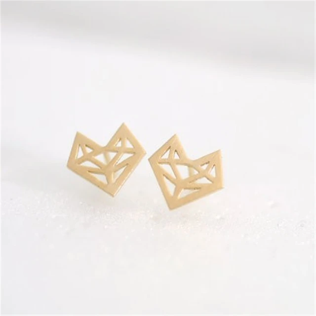 Us 076 23 Offaliexpresscom Nette Origami Fuchs Tier Ohrstecker Einfache Origami Fox Kopf Ohrring Schmuck Graceful Fashion Ohrring Tier