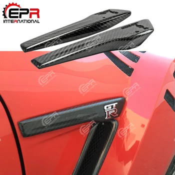 

Car Styling OEM Style Carbon Fiber Front Fender Logo Emblem Replacement Glossy Finish Garnish Trim For Nissan GTR R35 2017 MY17