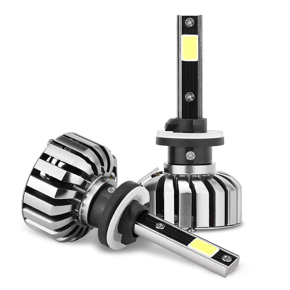 

LOAUT Car LED Headlight Car Styling Led Blub 880 881 H27 24V Car Light 6000K 8000LM 80W with Current Regulator KIT Front Bulb