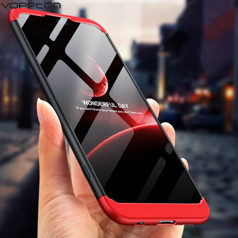 For OPPO Realme 1 Case 360 Full Protective Luxury 3 in Hard PC Back Cover shockproof Fundas capa |