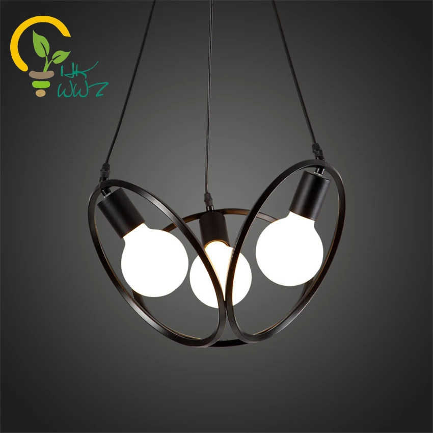 

3 lights Pendant Lights Vintage Industrial Retro Pendant Lamps Dining Room Lamp Restaurant Bar Counter Round Lighting E27 Holder