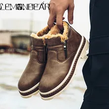 Высококачественная повседневная мужская обувь; зимние кожаные мужские ботинки; Ботинки martin; сезон осень-зима; Мужская обувь в байкерском стиле