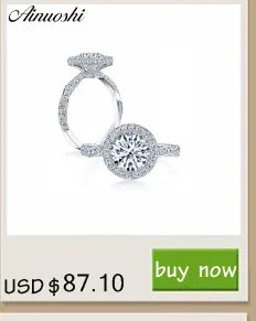 AINOUSHI 0,8 карат обручальное кольцо Sona круглая огранка цветок кольцо 925 пробы серебро женское кольцо для помолвки ювелирные изделия Подарок на годовщину