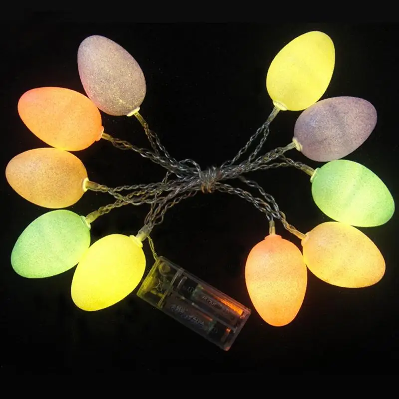 Easter Egg Lights String 10 Light Battery Powered String Lights Holiday