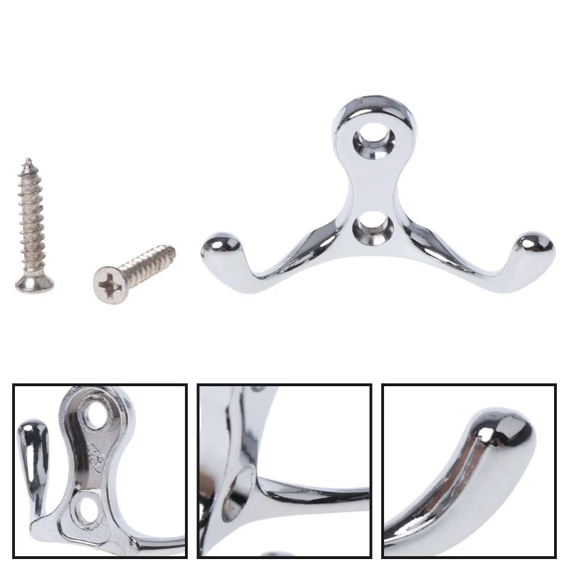 Zinc Alloy Storage Hook Wall Screw Hooks Bathroom Kitchen Room Cloth