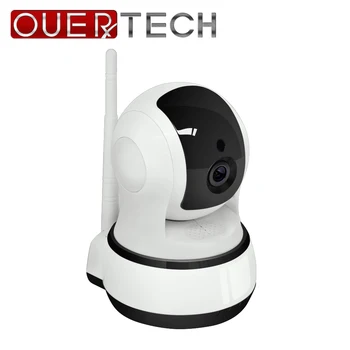 

OUERTECH Two way audio Night vision 720P Wireless Rotating Smart IP Camera support PTZ control remote access 32g baby monitor