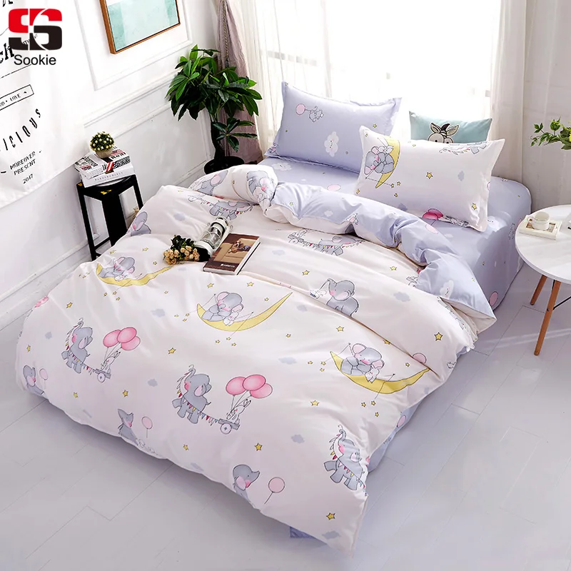 Sookie Cute Cartoon Bedding Set 3pcs Elephant Print Duvet Cover