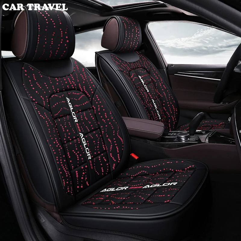 

CAR TRAVEL flax Universal Car Seat Cover for Geely Emgrand EC7 X7 FE1 car styling automobiles Interior accessories auto Cushion