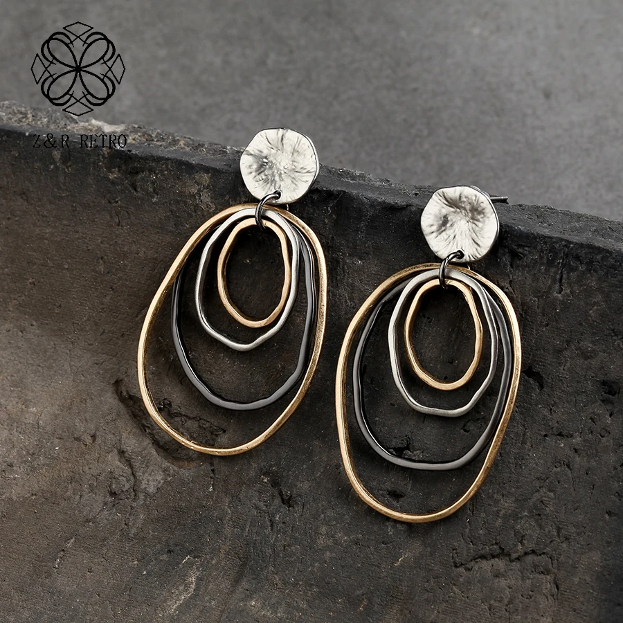 Геометрические Необычные круглые серьги, металлические женские серьги, модное ювелирное изделие, Винтажные серьги-гвоздики, подарок на день рождения