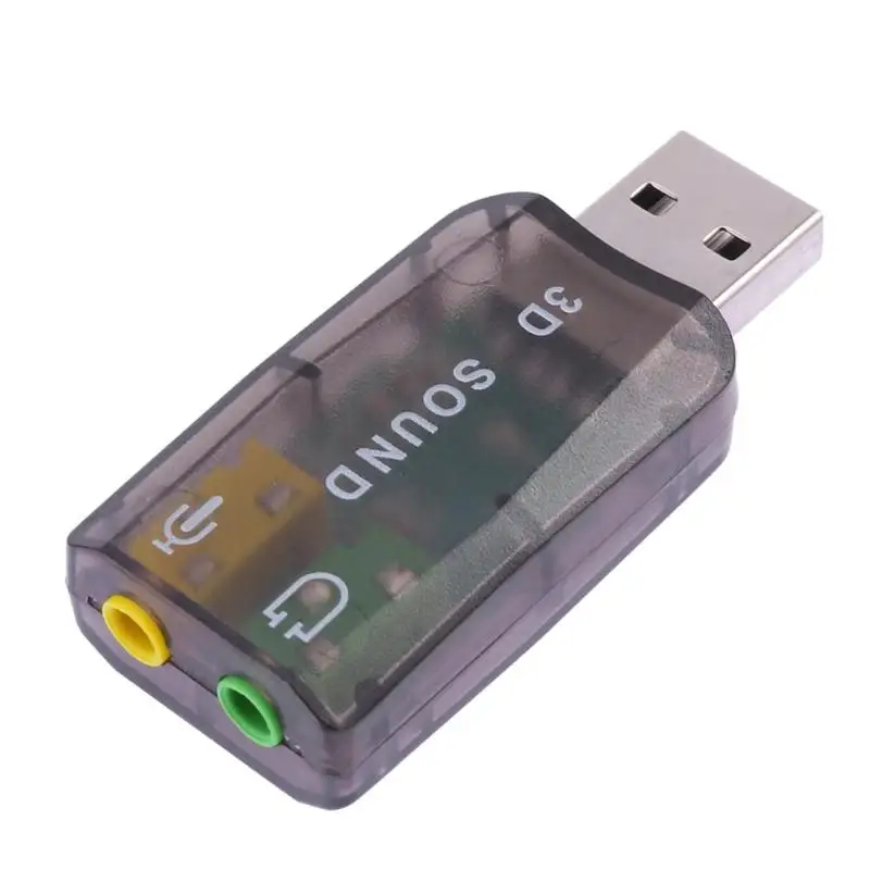 Многоканальный USB 2,0 звуковая карта виртуальная 5,1 канальный 3D аудио адаптер для настольного компьютера ноутбука компьютера пк