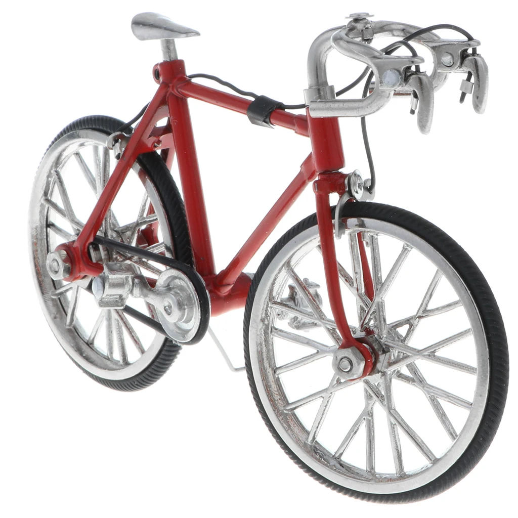 1:16 Scale Miniature Alloy Racing MTB Bike Cycling Toy Bicycle Diecast Vehicle Model Collection Toys Red