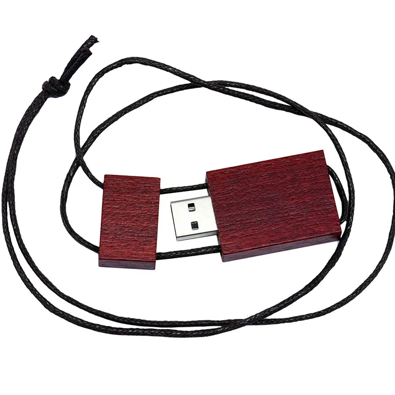 JASTER квадратная веревка деревянный USB+ коробка(более 10 шт бесплатный логотип) USB 2,0 флеш-накопитель 4 ГБ 8 ГБ 16 ГБ 32 ГБ 64 Гб USB флеш-накопитель - Цвет: Redwood