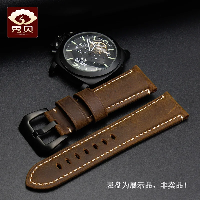 

Genuine Leather Watch band Suitable for PAM Scrub Leather Strap Men's PAM111 Watch PAM111 watch with22mm 24mm 26mm