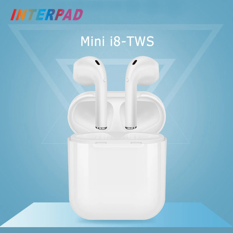 Новейшие Мини i8-TWS Bluetooth наушники с зарядным боксом спортивные беспроводные