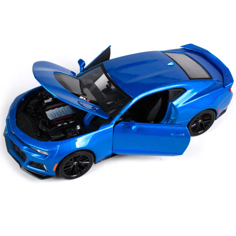 Maisto 1:24 2017 camaro ZL1 синий автомобиль литья под давлением блестящая Модель гоночного