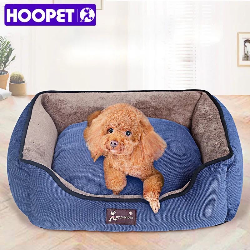 HOOPET кровать собаки собака кошка съемный мягкий теплый весь сезон синий ПЭТ диван