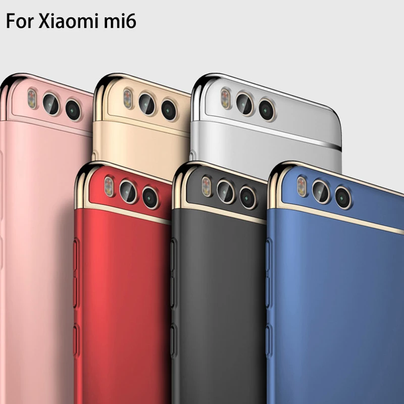 Чехол для Xiaomi Mi 6 Plus 3 в 1 позолоченный чехол задней панели телефона Mi6 жесткий