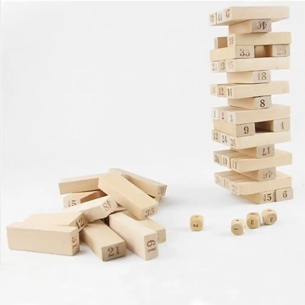Wooden Digital Building Block Brain Game Toy Entertainment Interaction ToysBDA