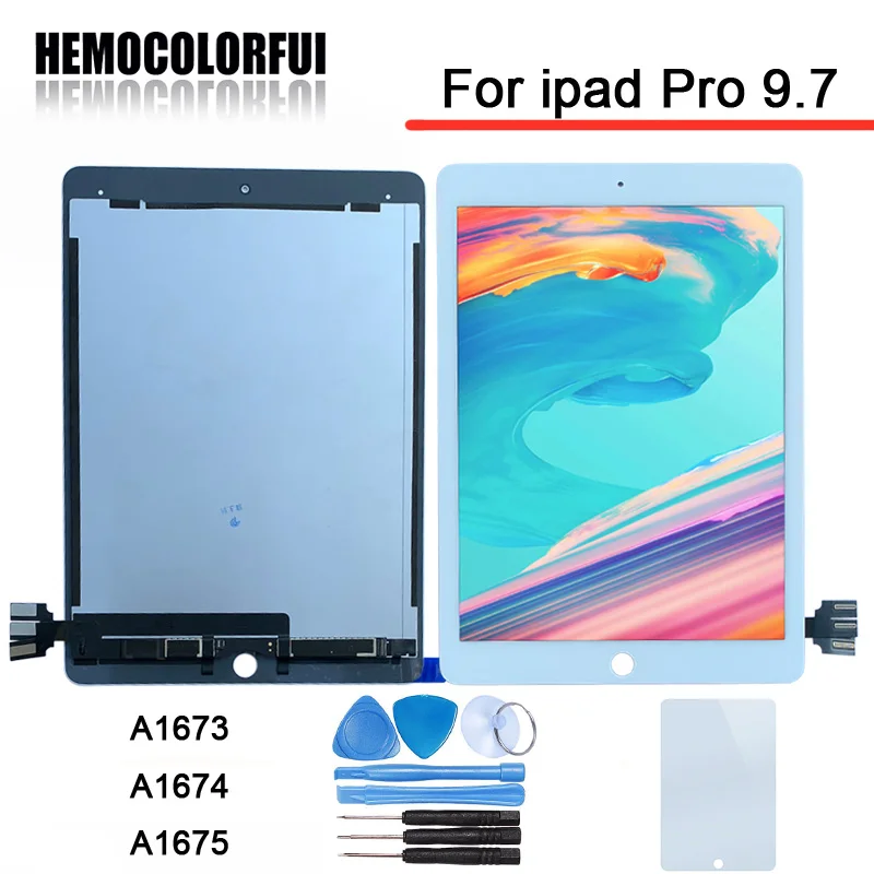 

New LCD Screen Assembly For iPad Pro A1673 A1674 A1675 9.7 lnch LCD Display Touch Screen Combo Assembly free shipping