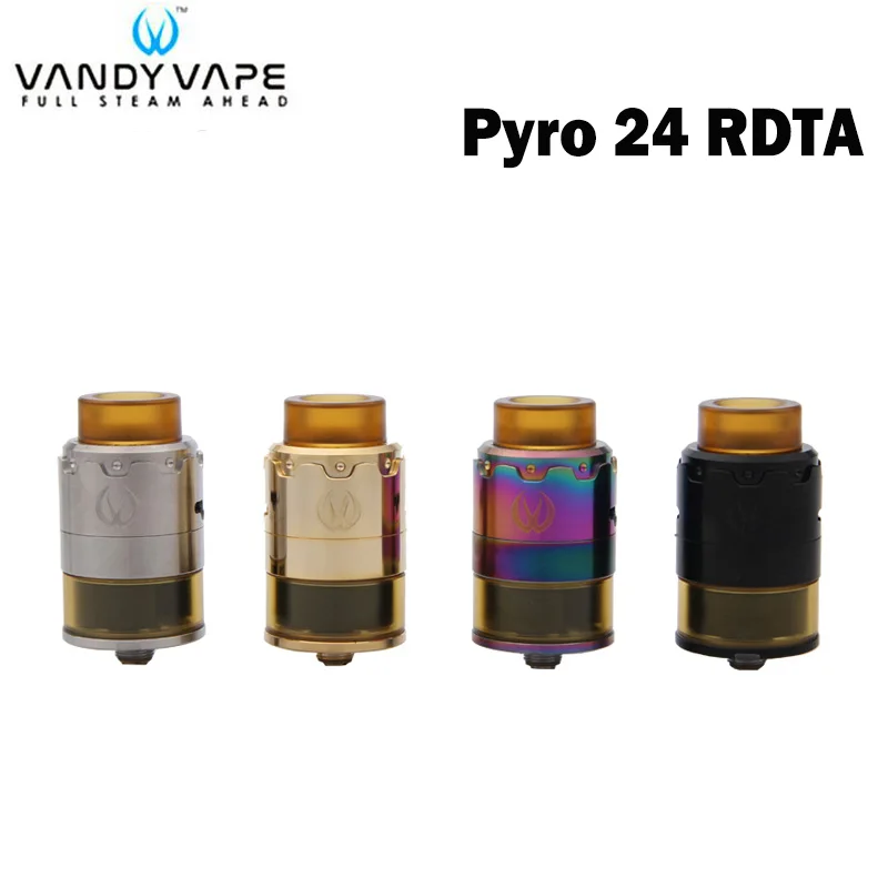 

Original Vandy Vape PYRO 24 RDTA Tank Atomizer 24.4mm 2ml/4ml Innovation in Fill Mode Design e Cigarette Vaporizer