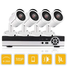 4CH AHD 5 в 1 Система безопасности DVR HDMI 720P 2000TVL защита от атмосферных воздействий CCTV камера безопасности 1.0MP наблюдение AHD комплект