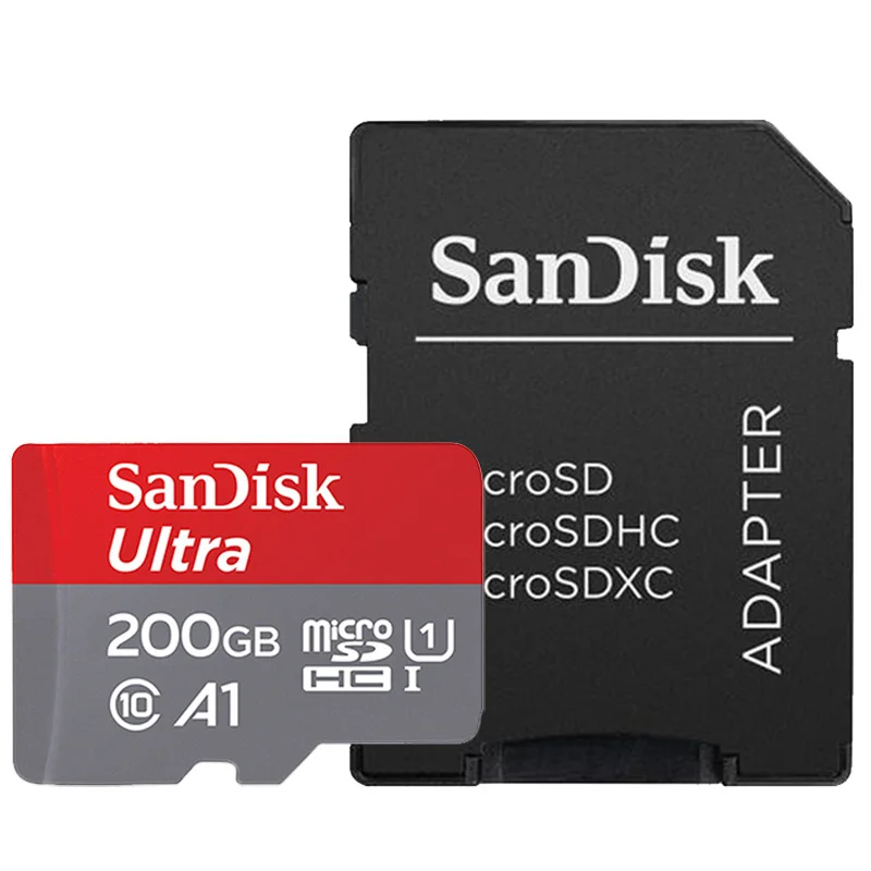 Sandisk 16 ГБ 32 ГБ micro sd карта 64 Гб 128 ГБ cartao de memoria 200 ГБ 256 Гб карта памяти класс 10 400 ГБ tf карта с адаптером - Емкость: 200GB-AP