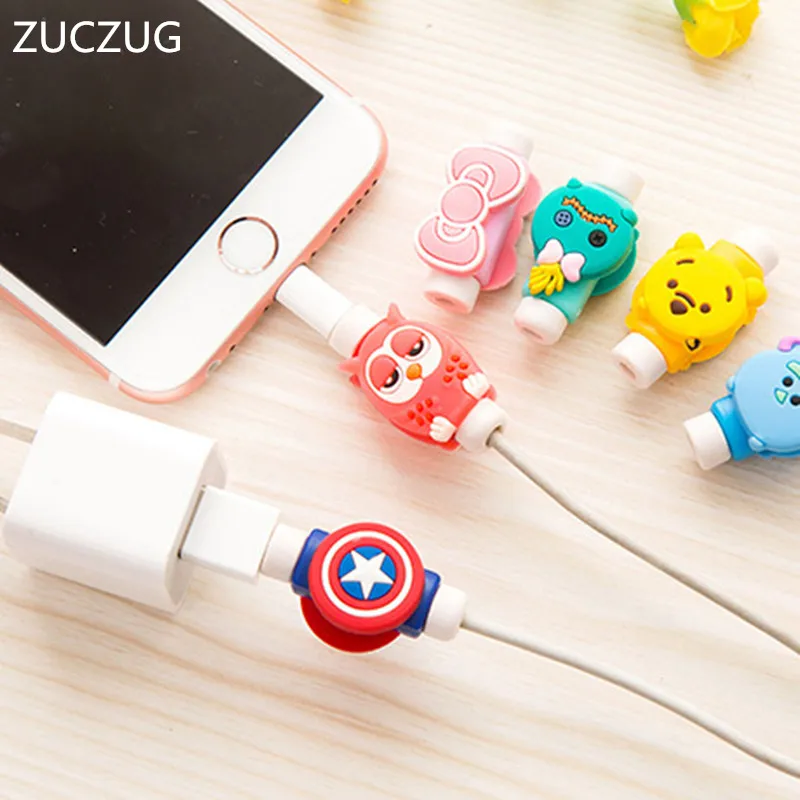 ZUCZUG 1PC Fashion Cute Cartoon USB font b Cable b font Protector Cover Case For Apple