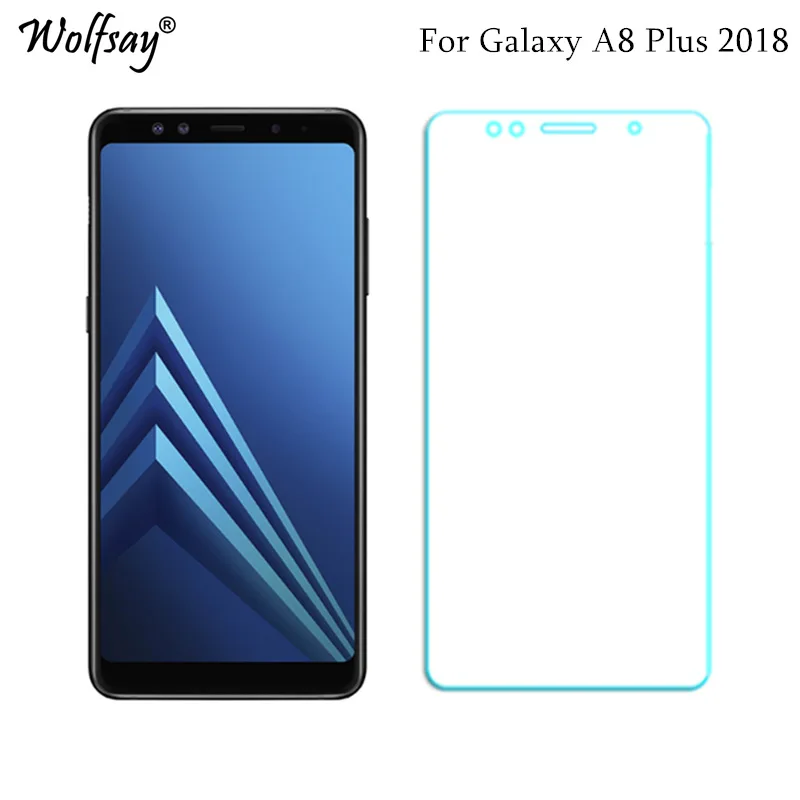 

2PCS For Tempered Glass Samsung Galaxy A8 Plus 2018 Screen Protector Anti-Explosion Film For Samsung Galaxy A8 Plus 2018 Glass
