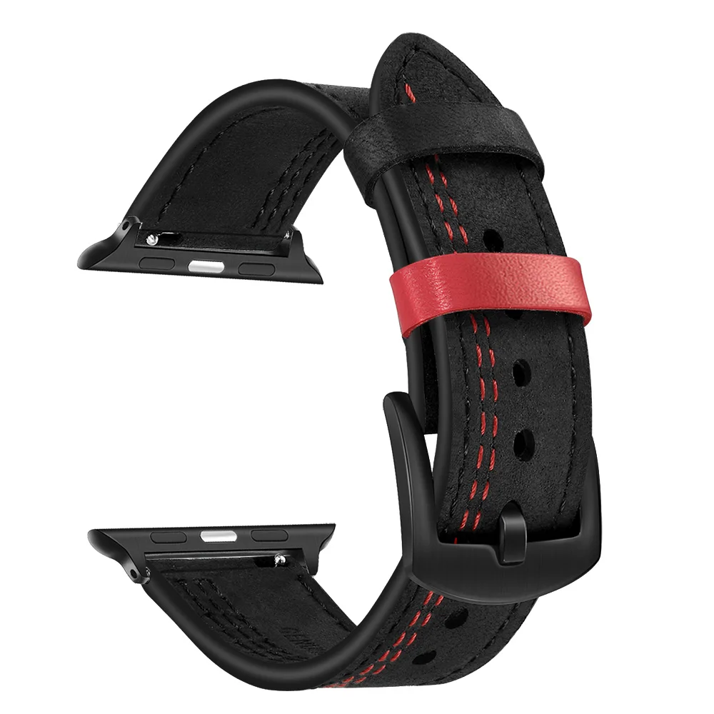 Najtaniej Bandream prawdziwa skóra cielęca pasek do zegarka iwatch zegarka Apple Watch 5 4 3 2 1 44mm 42mm 40mm 38mm pasek do akcesoriów na rękę bransoletka z paskiem