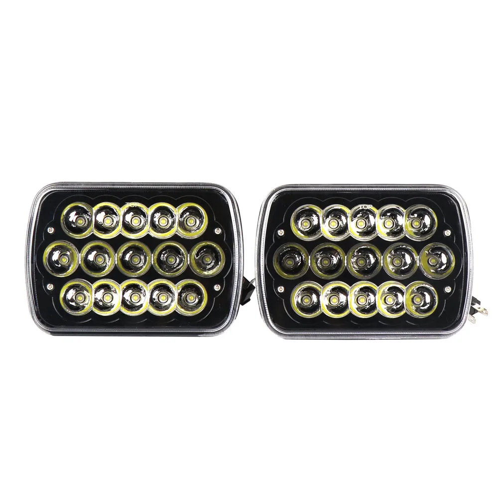 

KEMiMOTO 2PCS 5x7 inch 7'' rectangle headlight 95W Hi/Lo Beam for Jeep Wrangler YJ 1986-1995 for Jeep Cherokee XJ 1984-2001
