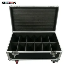 Чехол для полета Быстрая с 12 шт. диско DJ плоский SlimPar Quad 7x12 Вт RGBW Смешивание цвета светодиодный прожектор dmx Uplighting