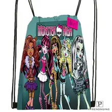Пользовательские youloveit_ru_monster_high Drawstring сумка-рюкзак милый рюкзак дети сумка(черный назад) 31x40 см#180611-01-42