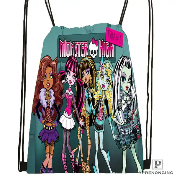 Custom youloveit ru monster high Drawstring Backpack Bag Cute Daypack Kids Satchel Black Back 31x40cm 180611