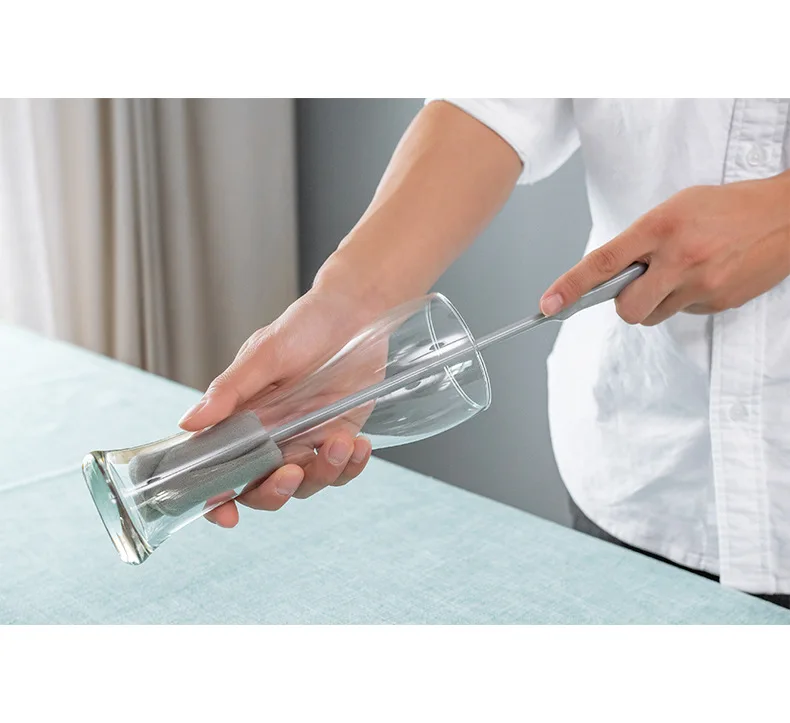Long handle sink cleaning brush hand cup brush kitchen brush tool bottle cleaner cleaning supplies