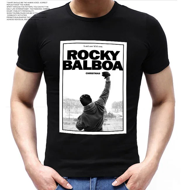 Fashion Men ROCKY BALBOA Printed T Shirts Famous Movie ROCKY BALBOA