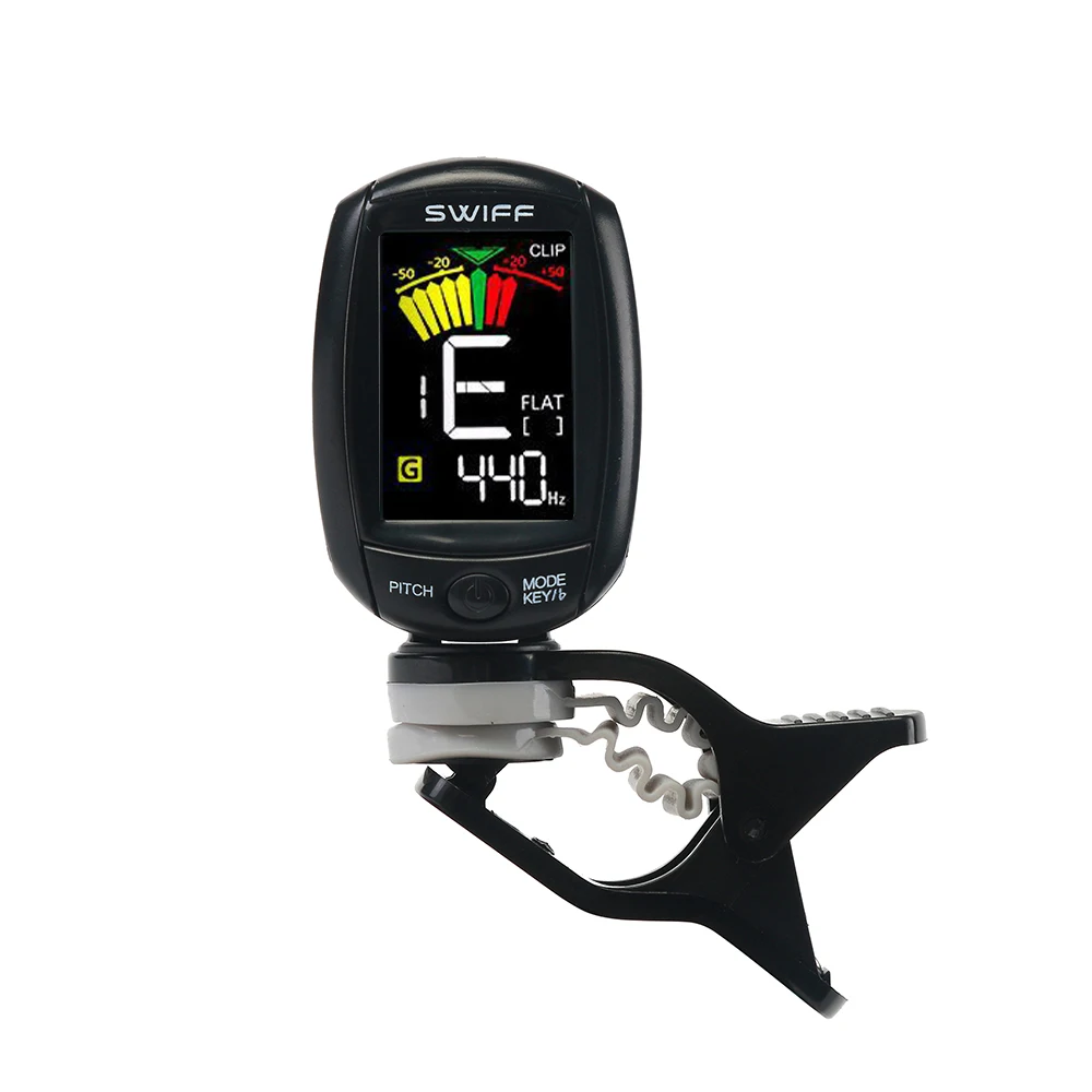 SWIFF A3 CS Rotatable Clip on Tuner LCD Colorful Display Supports