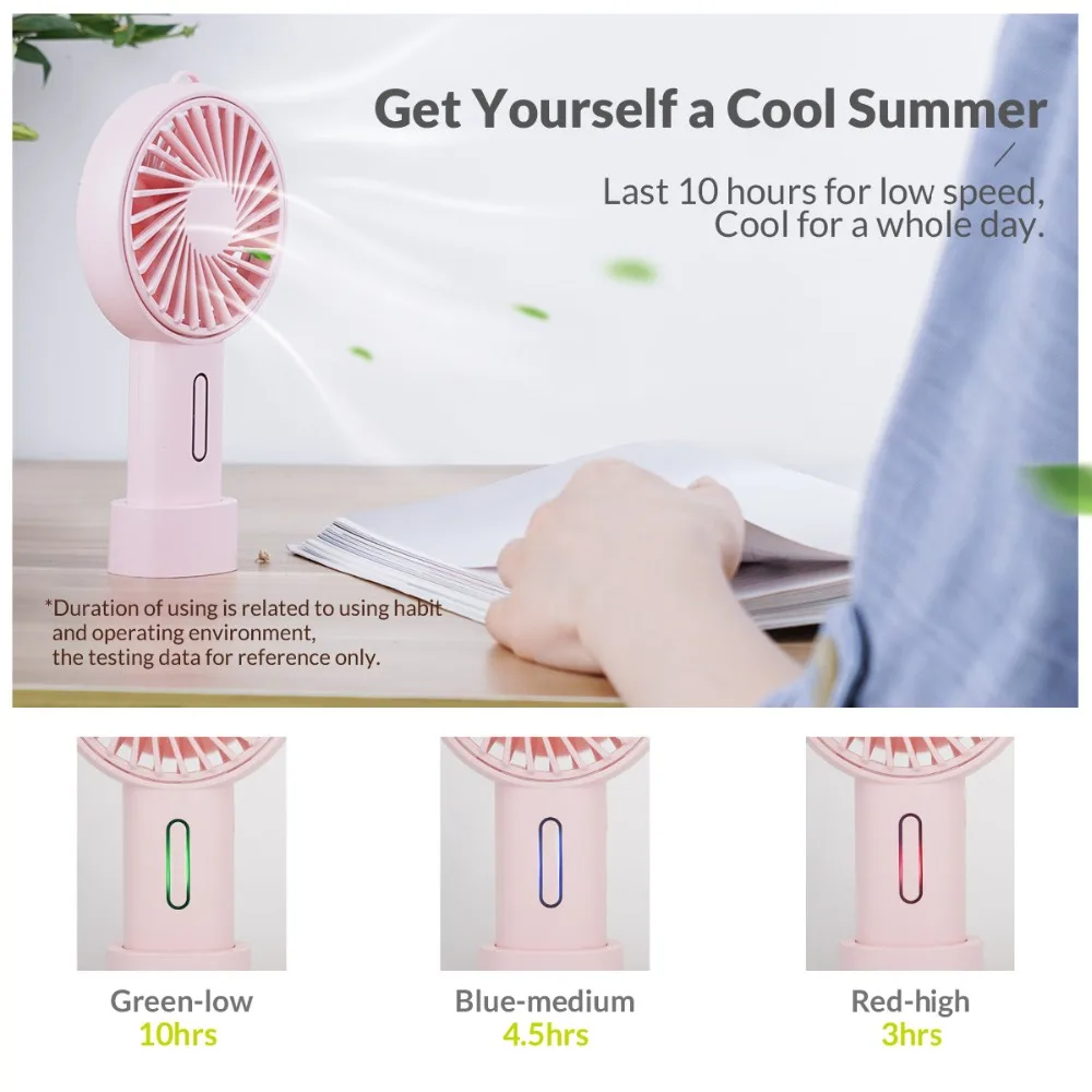 ORICO Mini USB Fan Portable Handheld Fan Desktop USB Rechargeable Air Cooling Fan For Home Office 3