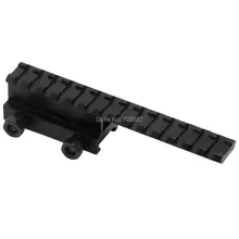 Тактический Расширенный высокий кронштейн с плоским верхом 20 мм Picatinny Weaver Rail Mount Adapter 14 слотов прозрачный
