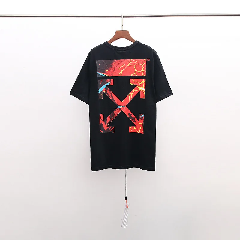 

2019 New Arrival Off White OW Short Casual O-neck Print Knitted T-shirts B003